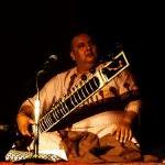 Ustad Shujaat Khan with sitar