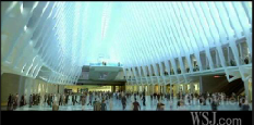 Picture from video rendering of in-construction WTC PATH terminal